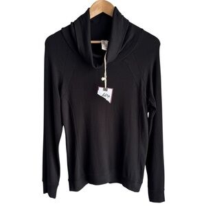 Aventura Modal Tube Neck Long Sleeve Top Womens S Black Stretch Eco Classic NWT